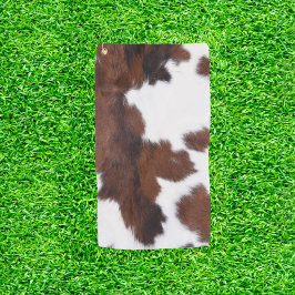 ビラモース茶色の牛プリントゴルフボール ゴルフタオル