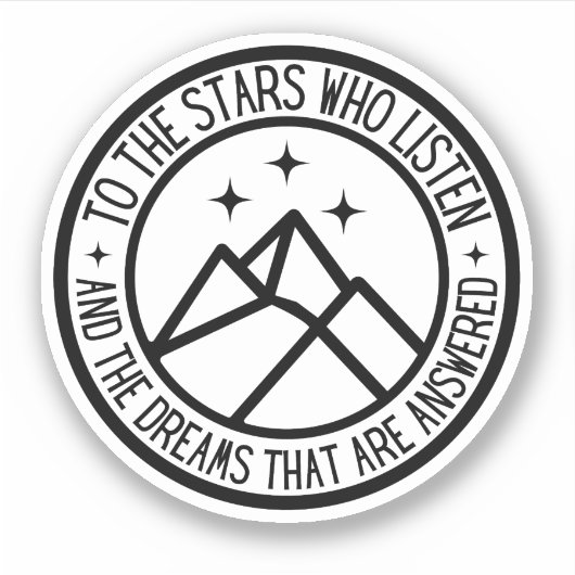 ビラリスナイトコート聞を行う星へのACOTAR シール (正面)