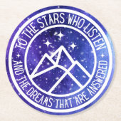 ビラリスナイトコート聞を行う星へのACOTAR ラウンドペーパーコースター (正面)