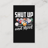 ビラーおもしろいドプレーヤー引用文ビリヤード皮肉 名刺 (正面)