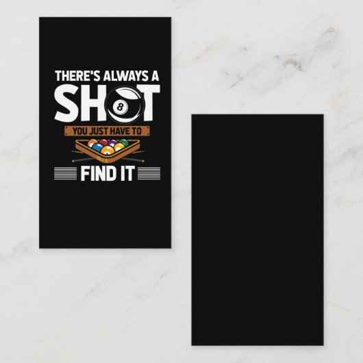 ビラーおもしろいド引用文エイトボールショット 名刺 (正面/裏面)