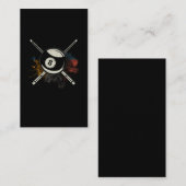 ビラーカラフルドキュープールエイトボールビラード 名刺 (正面/裏面)