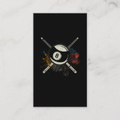 ビラーカラフルドキュープールエイトボールビラード 名刺 (正面)