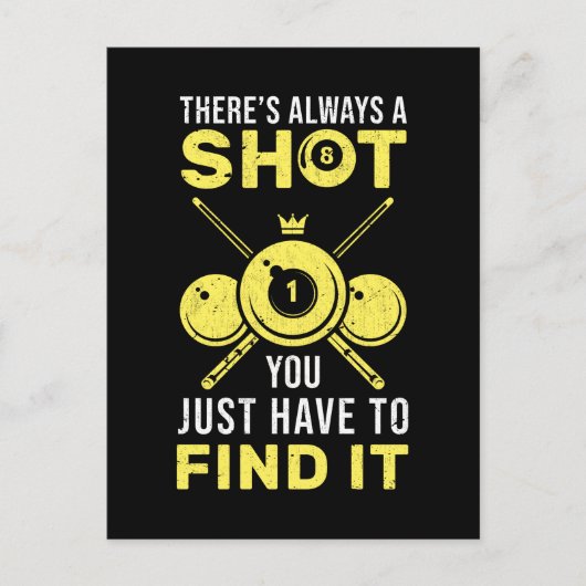 ビラードキンおもしろいグ8ボール引用文 ポストカード (正面)