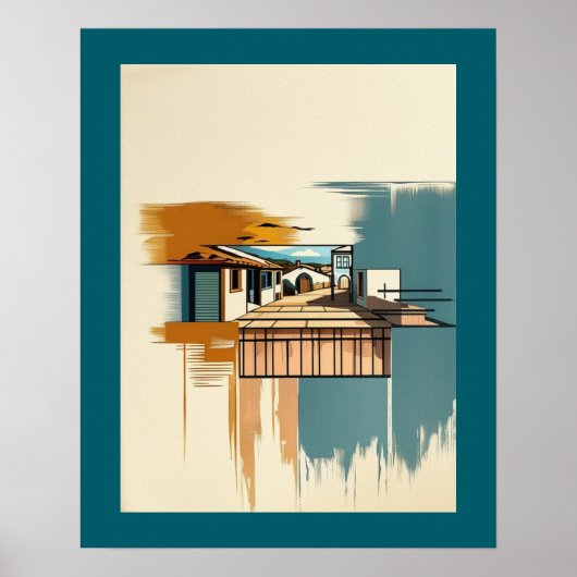 ビラ地中海のヴィンテージ ポスター (正面)