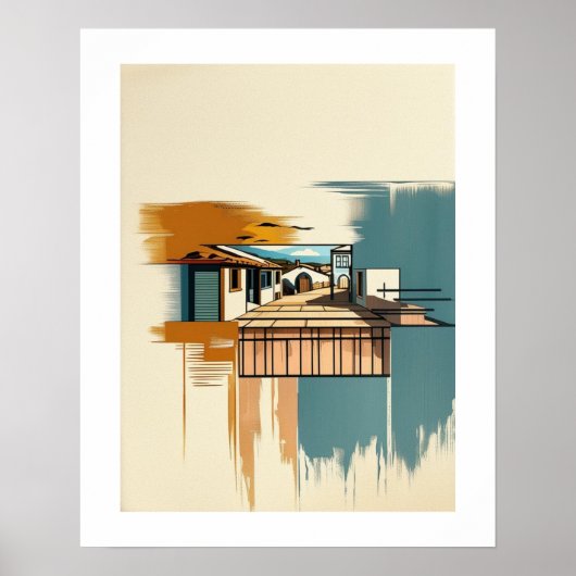 ビラ地中海のヴィンテージ ポスター (正面)