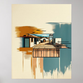 ビラ地中海のヴィンテージ ポスター