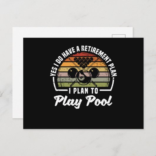 ビリおもしろいヤード選手Yes、私は年金をもらっている ポストカード (正面/裏面)