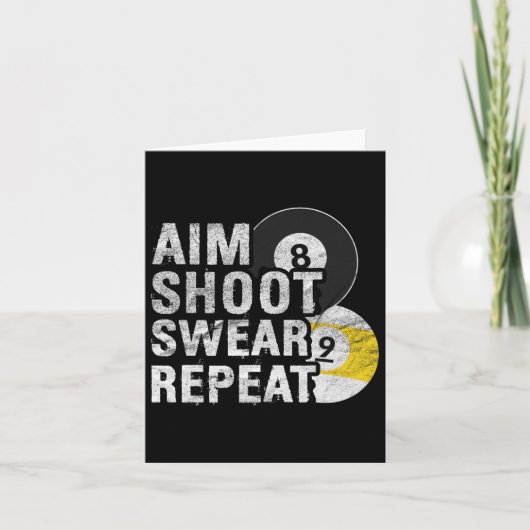 ビリおもしろいヤードAIM SHOT SWEAR カード (正面)