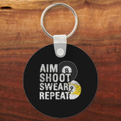 ビリおもしろいヤードAIM SHOT SWEAR キーホルダー (正面)