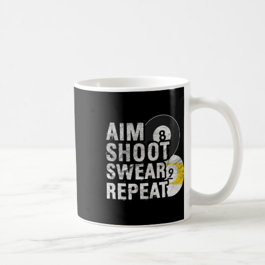 ビリおもしろいヤードAIM SHOT SWEAR コーヒーマグカップ (右)
