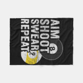 ビリおもしろいヤードAIM SHOT SWEAR フリースブランケット (正面(横))