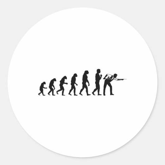 ビリクールヤードEvolutionおもしろい Cue Ll Stick Player ラウンドシール (正面)