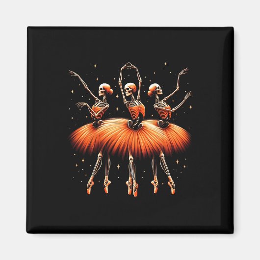 ビリナ不気味スケルトン踊り面白いハロウィーン マグネット (正面)