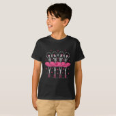 ビリナ不気味スケルトン踊り面白いハロウィーン Tシャツ (正面フル)