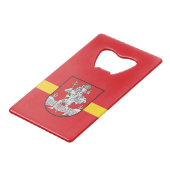 ビリニュス国旗、リトアニア・クレジット・カードボトルオープン クレジットカード栓抜き (正面アングル)