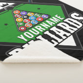 ビリパーソナライズされたヤード名キューラックプールルーム シェルパブランケット (3/4)