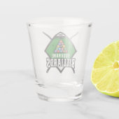ビリパーソナライズされたヤード名キューラックプールルーム ショットグラス (裏面)