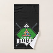 ビリパーソナライズされたヤード名キューラックプールルーム バスタオルセット (ハンドタオル)