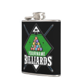 ビリパーソナライズされたヤード名キューラックプールルーム フラスク (左)