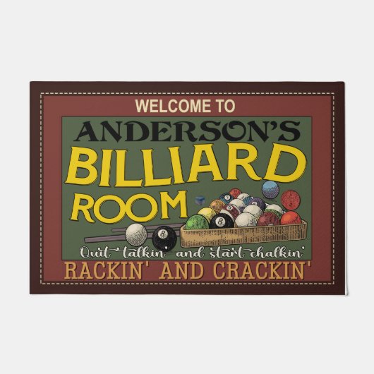 ビリパーソナライズされたヤード室へようこそ ドアマット (正面)