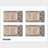 ビリビン展ポスターのシール 長方形シール (シート)