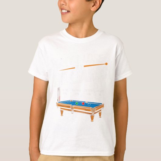 ビリヤーおもしろいズのビリヤードで負ける理由 Tシャツ (正面)