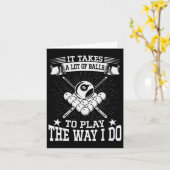 ビリヤーおもしろいドとプールプレーヤーが多くかかる カード (黄色い花)