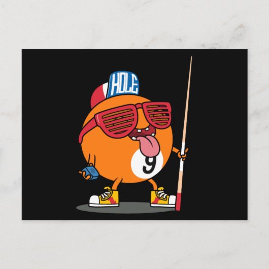 ビリヤークールド9球 ポストカード (正面)