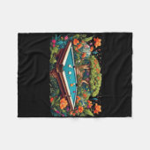 ビリヤードおもしろいアートビリヤード遊ズのプールプレイヤー フリースブランケット (正面(横))