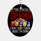 ビリヤードおもしろいギフト女子プール男性へ選手 セラミックオーナメント (右)