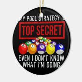 ビリヤードおもしろいギフト女子プール男性へ選手 セラミックオーナメント (左)