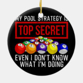 ビリヤードおもしろいギフト女子プール男性へ選手 セラミックオーナメント (裏面)