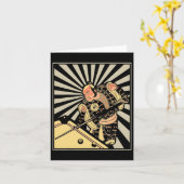 ビリヤードおもしろいギフト8000プール選手サムライ カード (黄色い花)