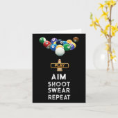 ビリヤードおもしろいギフトTシャツ カード (黄色い花)