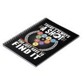 ビリヤードおもしろいジョークキュースヌーカープールプレーヤー ノートブック (左側)