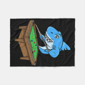 ビリヤードおもしろいプールシャークホールスヌーカージョークBili フリースブランケット (正面(横))