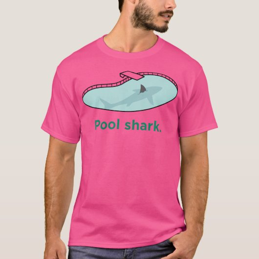 ビリヤードおもしろいプールシャーク Tシャツ (正面)