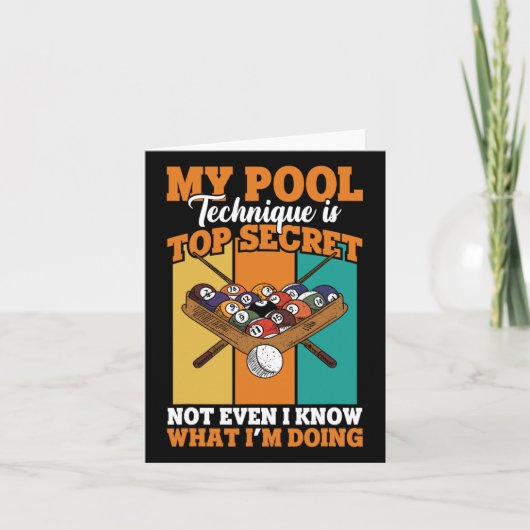 ビリヤードおもしろいプールプレーヤーMy Pool Technique カード (正面)