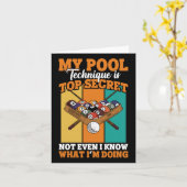 ビリヤードおもしろいプールプレーヤーMy Pool Technique カード (黄色い花)
