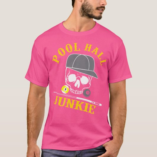 ビリヤードおもしろいプールホールJunkie Tシャツ (正面)