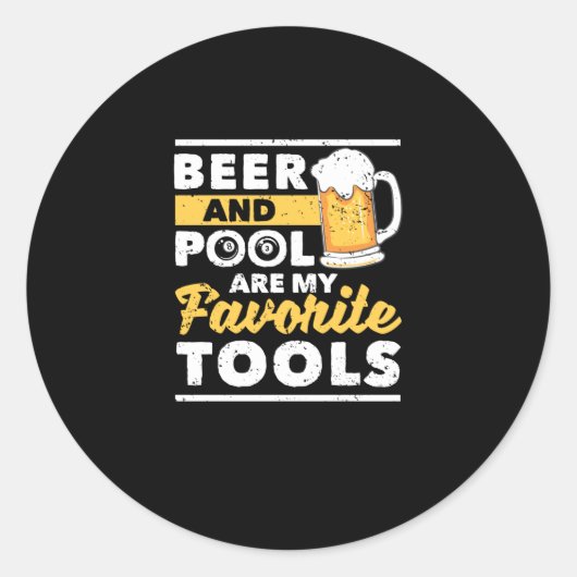 ビリヤードおもしろいヤーのビリヤード8個 ラウンドシール (正面)