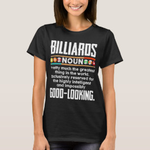 ビリヤードおもしろい定義ビリヤード8ボールプールPl Tシャツ