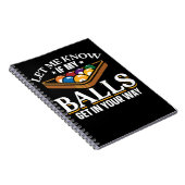 ビリヤードおもしろい引用文プールプレイヤー ノートブック (右側)