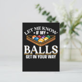 ビリヤードおもしろい引用文プールプレイヤー ポストカード (スタンド正面)