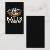 ビリヤードおもしろい引用文プール選手 名刺 (正面/裏面)