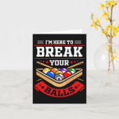 ビリヤードおもしろい選手のためのビリヤードの衣装 カード (黄色い花)