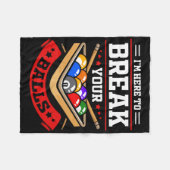 ビリヤードおもしろい選手のためのビリヤードの衣装 フリースブランケット (正面(横))