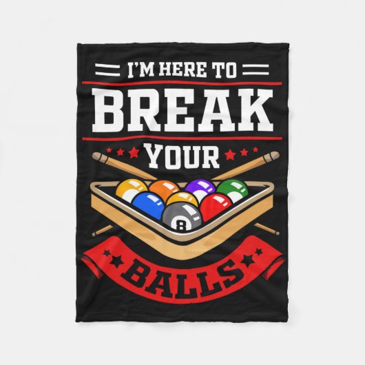 ビリヤードおもしろい選手のためのビリヤードの衣装 フリースブランケット (正面)