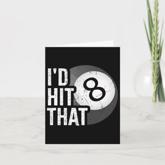 ビリヤードおもしろいIDヒットそのプールプレーヤー8 Eight Ba カード (正面)